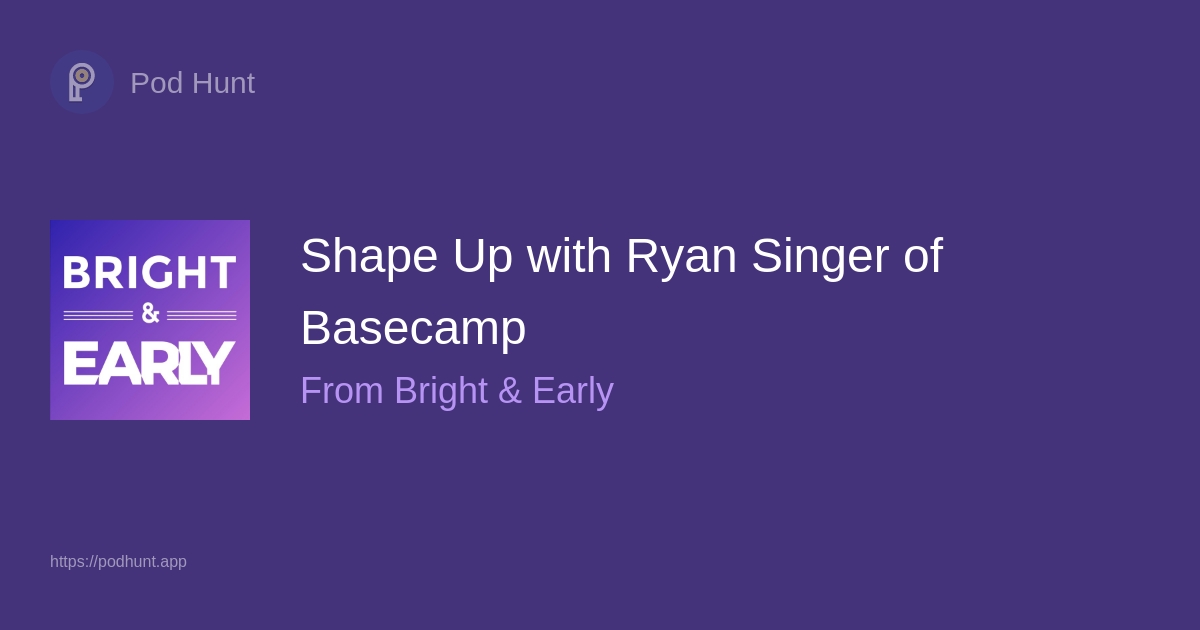 shape up ryan singer